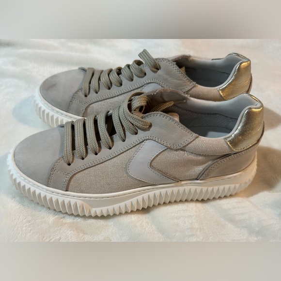 Voile Blanche Lipari Sneakers in Cream Beige Size 38 US Size 8 - Picture 1 of 12